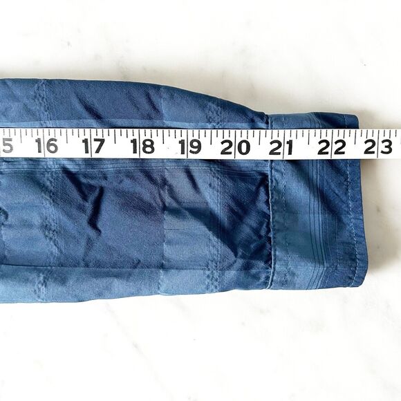 Eddie Bauer Travex Blue Plaid Button Front Roll Tab Long Sleeve Shirt-Women's XS - Picture 9 of 11